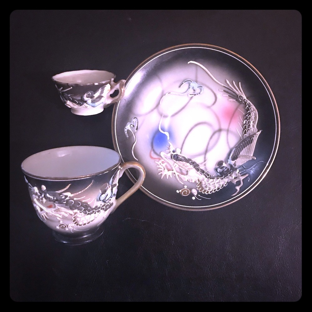 Vintage Meiyo Dragonware tea set